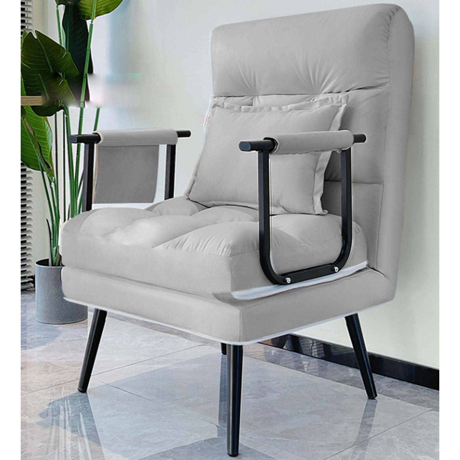 Sofá cama plegable,sillones individuales,sofa cama 1 plaza sillón relax,sillones para el salón,cama plegable,Viene con respaldo y almohadas ajustables en 5 posiciones.,Utilizado en oficinas, salones (