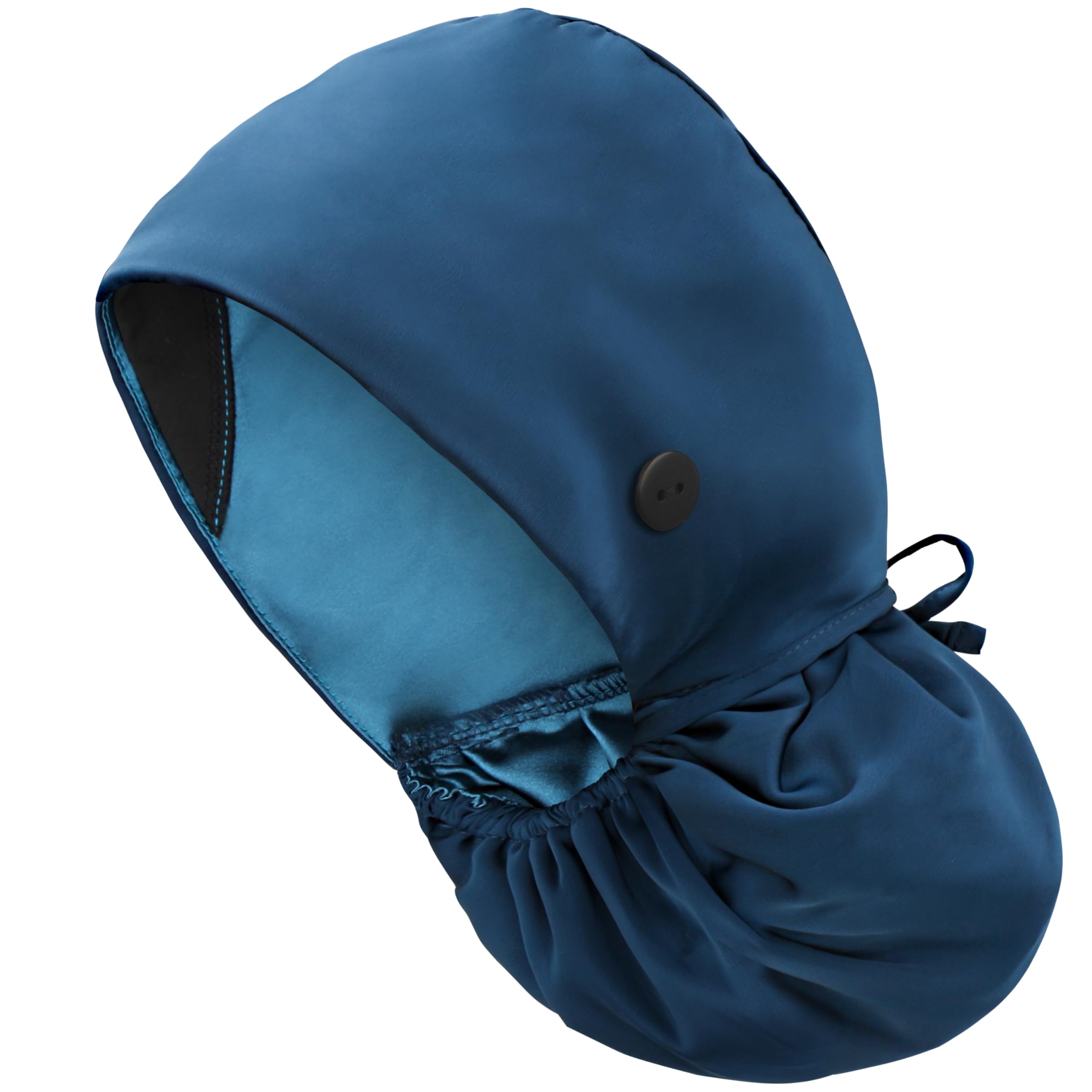 IRIS CRAFT Adjustable Working Cap with Button, Cotton Working Hat Sweatband with Ponytail Pocket Elastic Tie