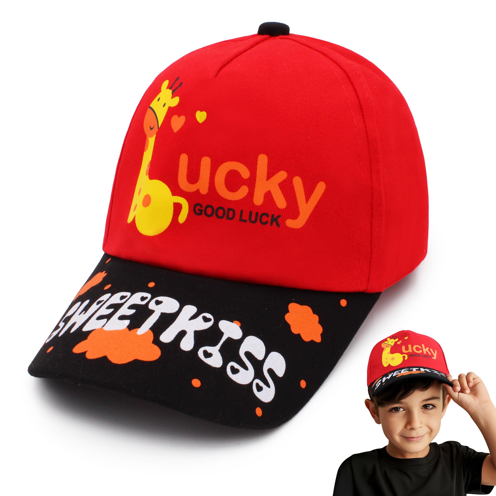 vritraz Good Cartoon Character Printed Little Cap for Kids and Baby Girls 3-12 Years-picture-14