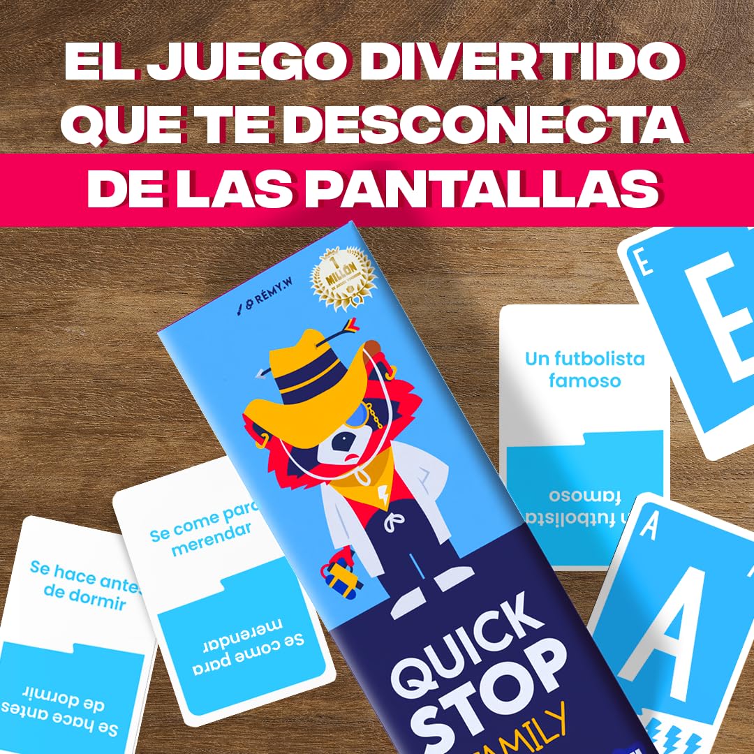 ATM Gaming Quickstop Family – El Juego de Mesa Más Divertido para Toda la Familia | Rápido, Competitivo Noches en Casa - Regalo Original
