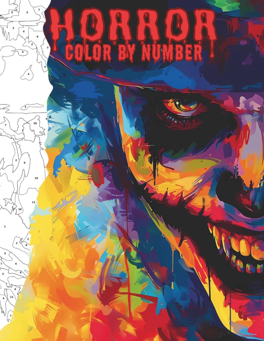 Horror Color By Numbers For Adults, Horror Coloring Book Easy: Color by Numbers for Adults Mystery Horror