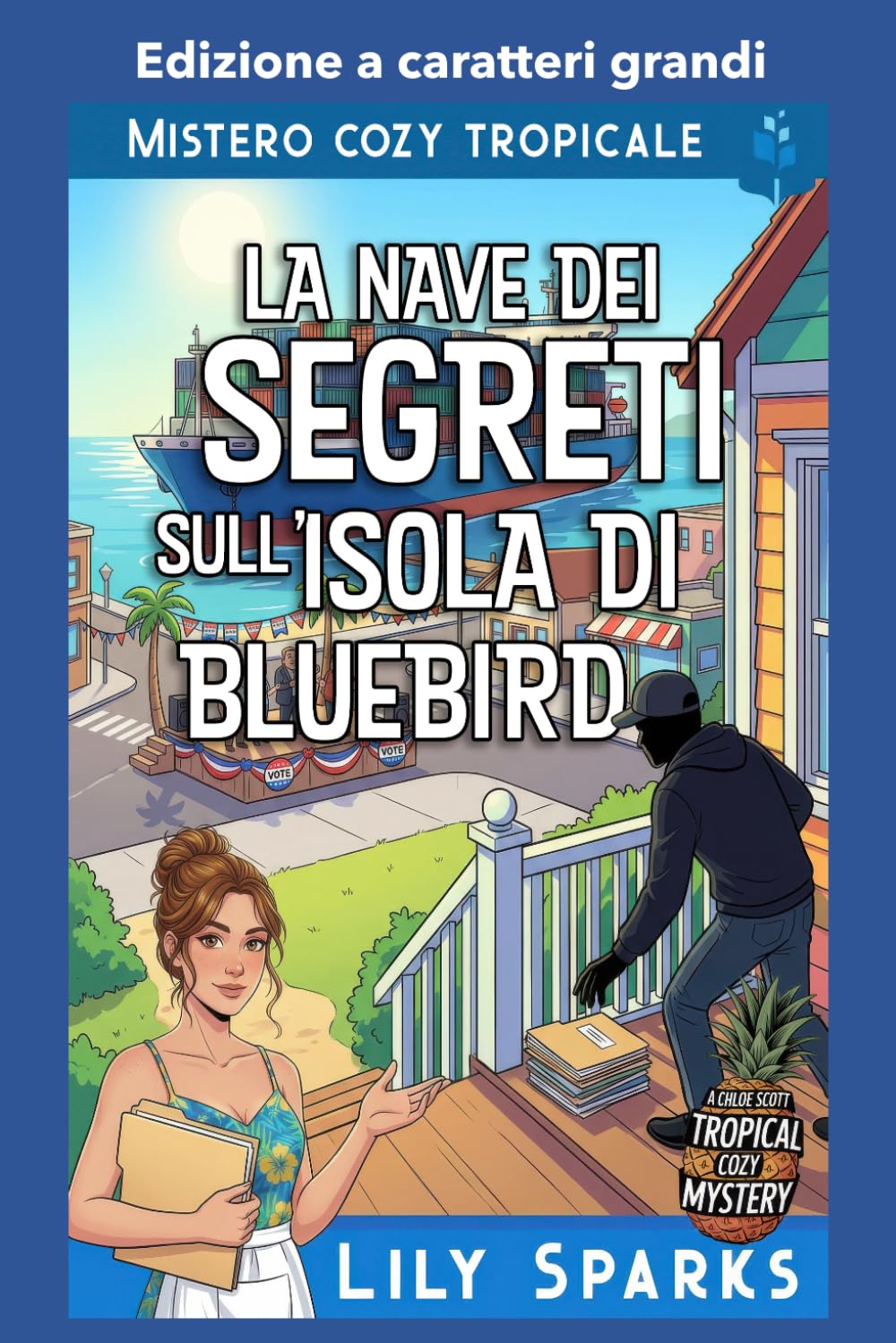 La nave dei segreti sull’Isola di Bluebird: Edizione a caratteri grandi (I misteri tropicali di Chloe Scott Edizione a caratteri grandi)