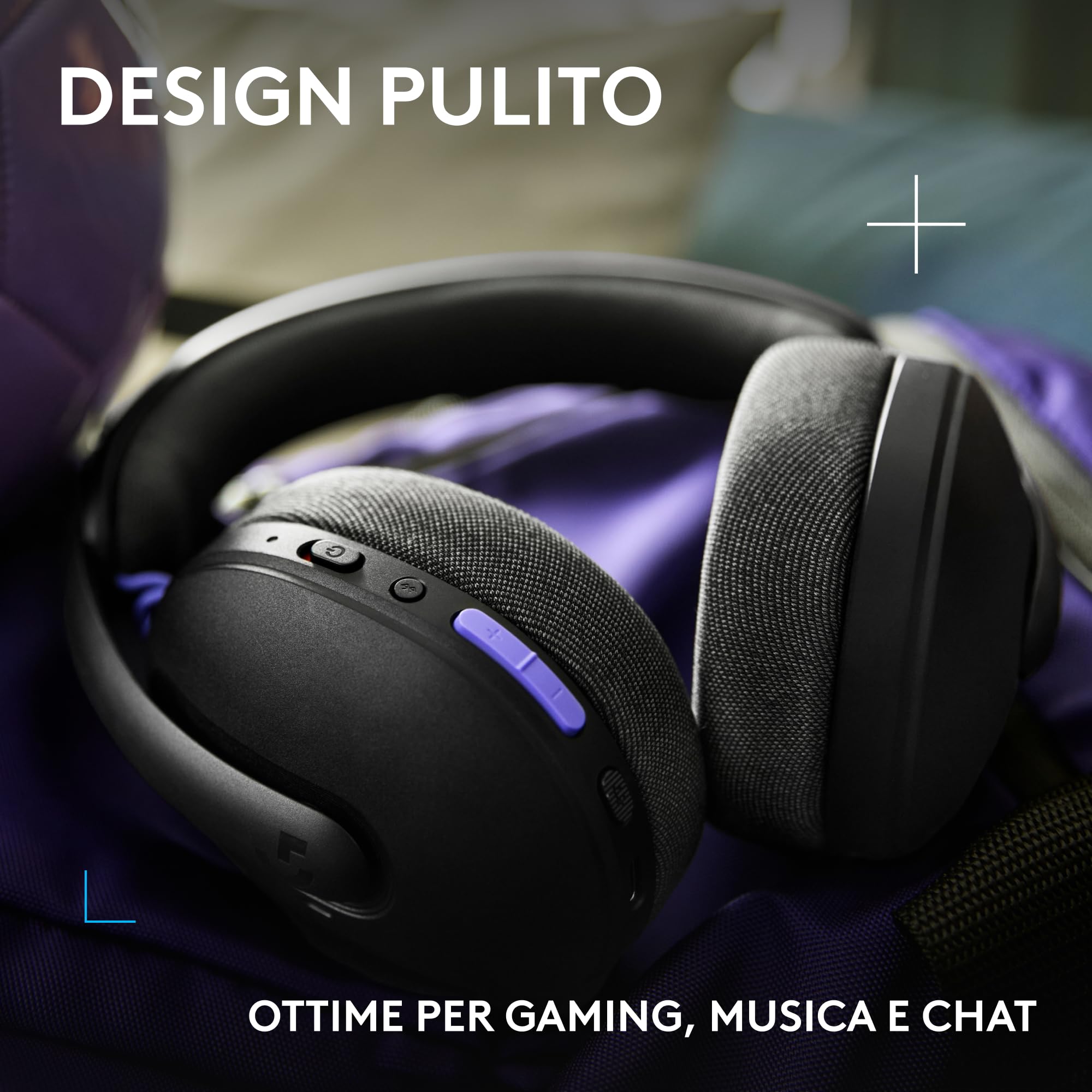 Logitech G G325 LIGHTSPEED, cuffie gaming Bluetooth wireless | Comfort tutto il giorno, mic riduzione rumore, audio 24 bit, 24+ ore autonomia, per PC, PS, Switch – Nero