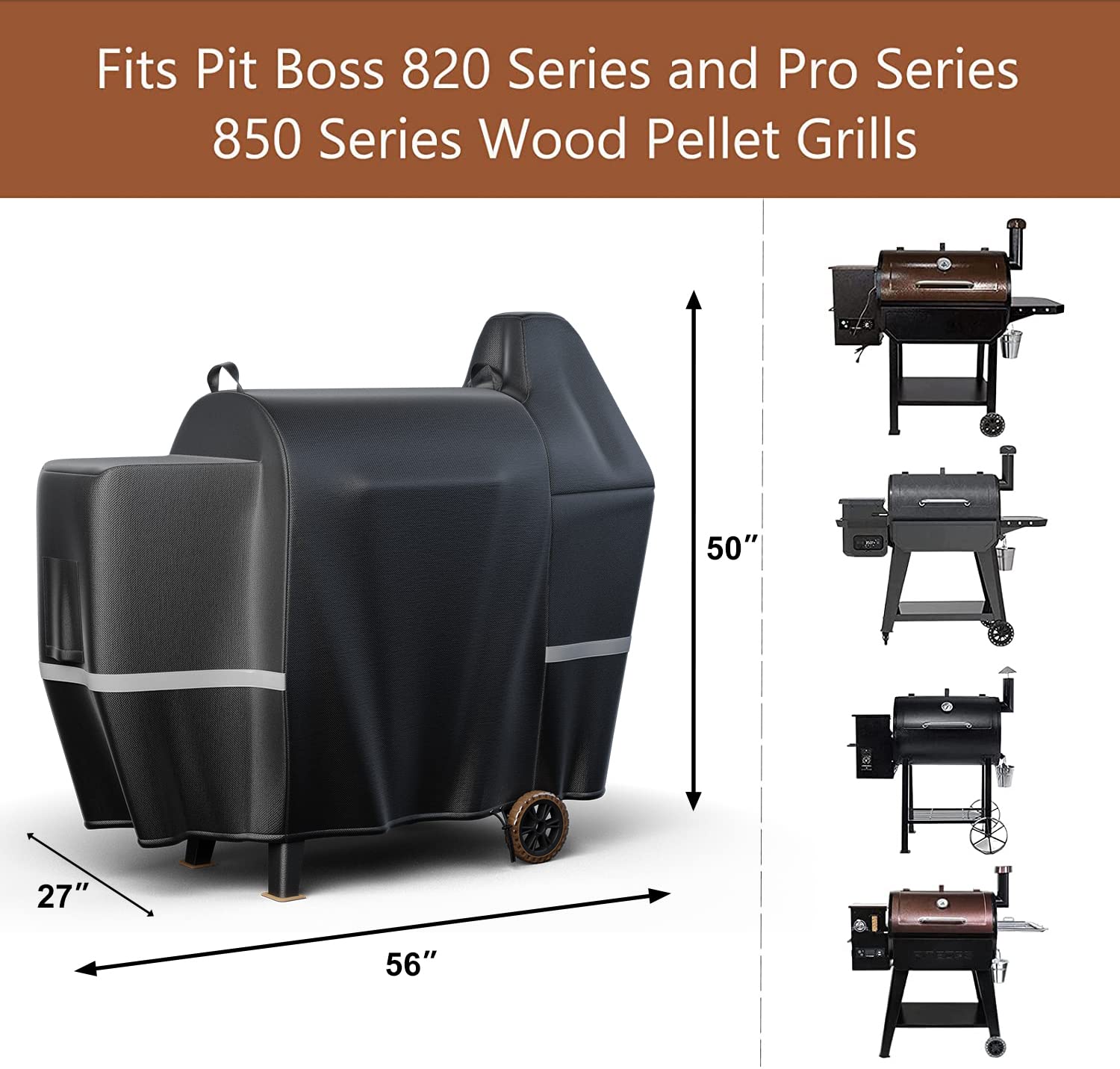 QuliMetal Grill Cover for Pit Boss Pro Series 850, 820 Deluxe 820D