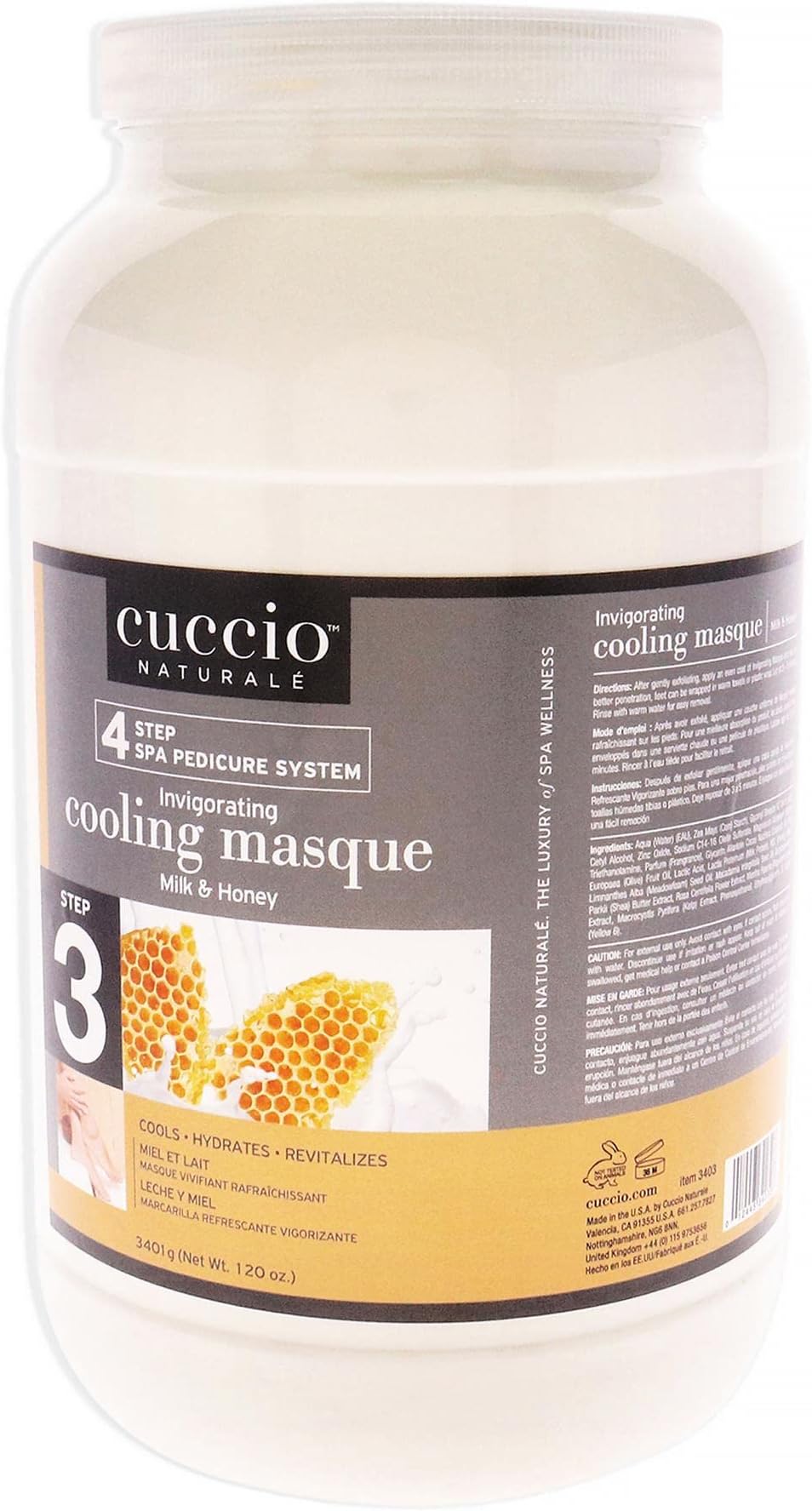 Invigorating Cooling Masque - Milk and Honey by Cuccio Naturale for Women - 120 oz Mask