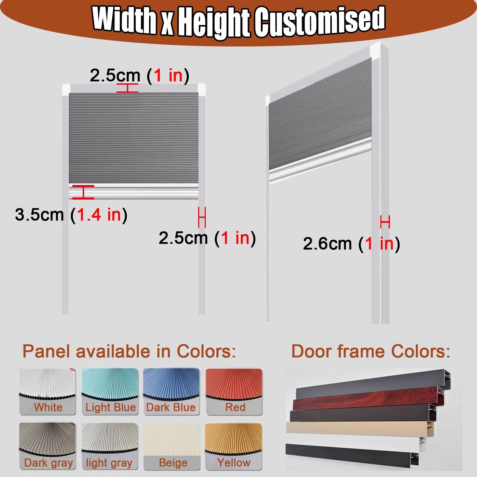 Vertical Honeycomb Blackout Blinds/ Retractable Door, Temporary Folding Accordion Door for Closets Cloakroom Pantry, Room Divider French Door/ Curtain, Customizable Sizes(105X230cm (41.3x90.6in))