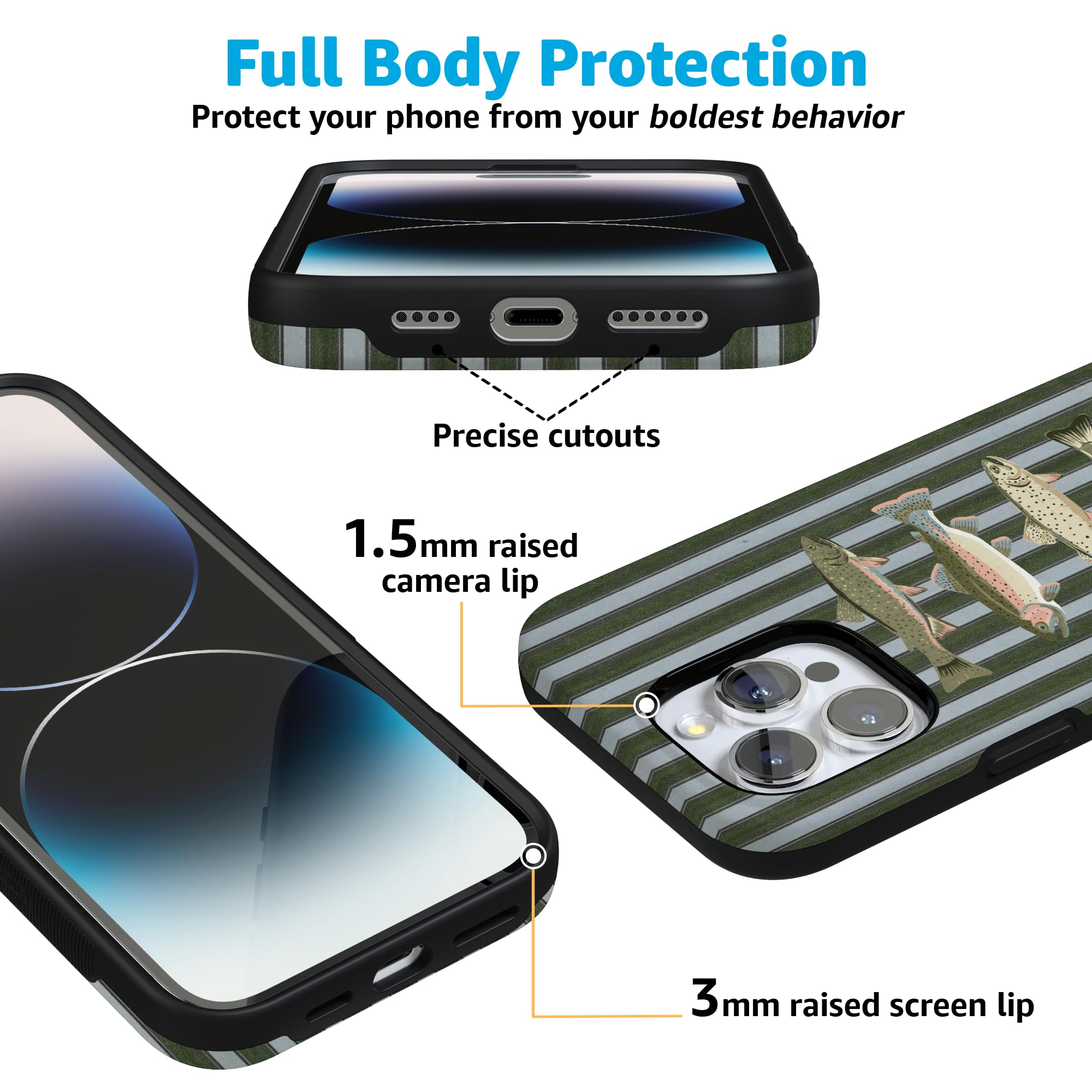 Casely Custodia per iPhone 16 Pro | Best Catch | La collezione Boyfriend | Design protettivo audace | Compatibile con MagSafe