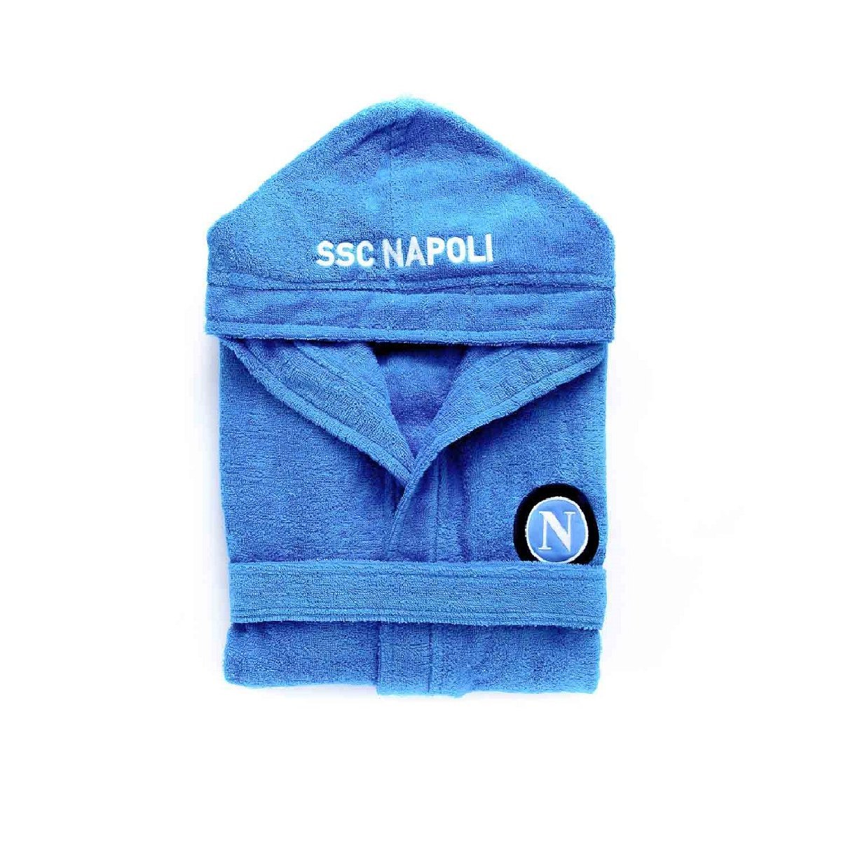SSC NAPOLI Accappatoio inscatolato spugna azzurro bambino - 7-8 ANNI