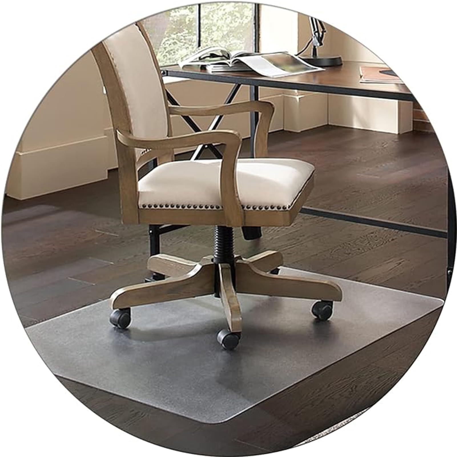 Transparent Givré Tapis De Sol Plaque De Cristal, Protecteur PVC De Verre Souple, Tapis Parquet de Sols Durs Protection, Antidérapant, pour Bureau à Domicile Cuisine