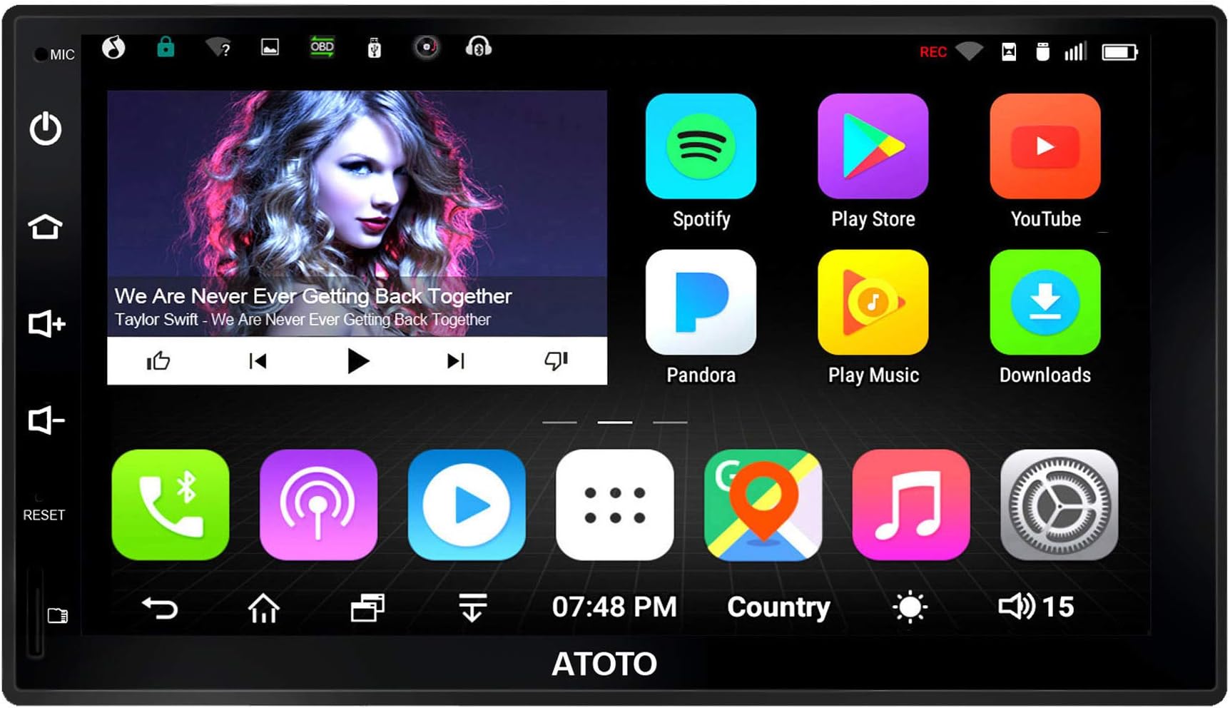 ATOTO A6 Universal Double Din Android Car Navigation Stereo with Dual Bluetooth - Standard A6Y2710S 1G/16G Car Entertainment Multimedia Radio,WiFi/BT Tethering Internet,Support 256G SD &More