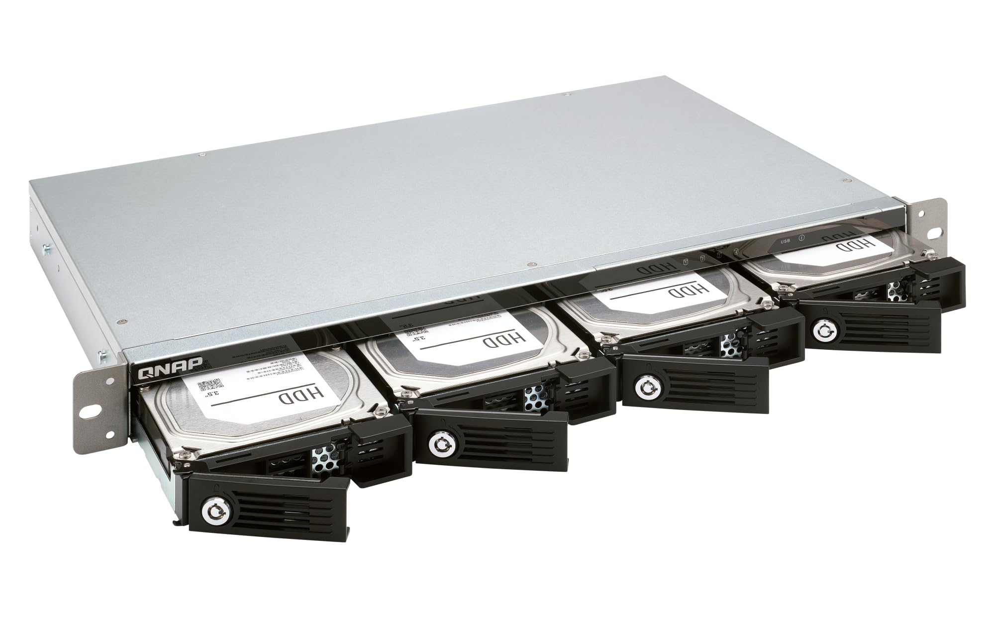 QNAP TR-004U-US Boîtier de Disque Dur 1U 4 Baies de Stockage à Connexion directe (Das) avec matériel Raid USB 3.2 Gen 1 Type-C