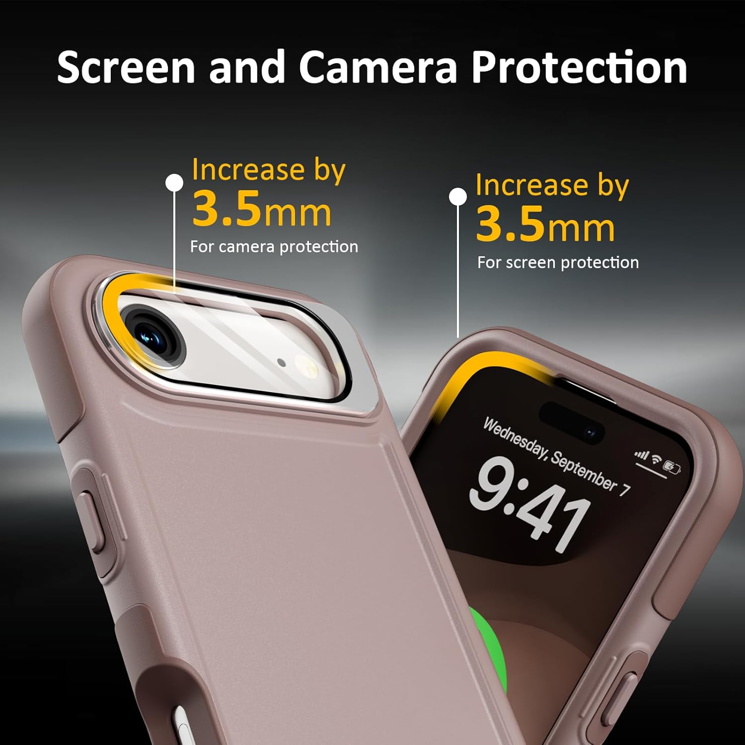 Follaroma for iPhone 17 Air Case with Stand, Built-in Camera Cover, Compatible with MagSafe, Heavy Duty Shockproof Protection Phone Case,Anti-Drop,Magnetic Dual Layer Protective Cover,6.5",Brown Pink