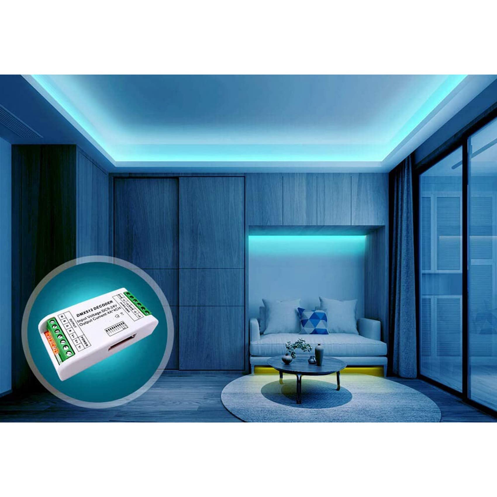 3 x Mini 4-Kanal DMX RGBW Decoder 16A RGB RGBW Strip Controller DMX 512 Dimmer Treiber für LED Streifen DC9-24V
