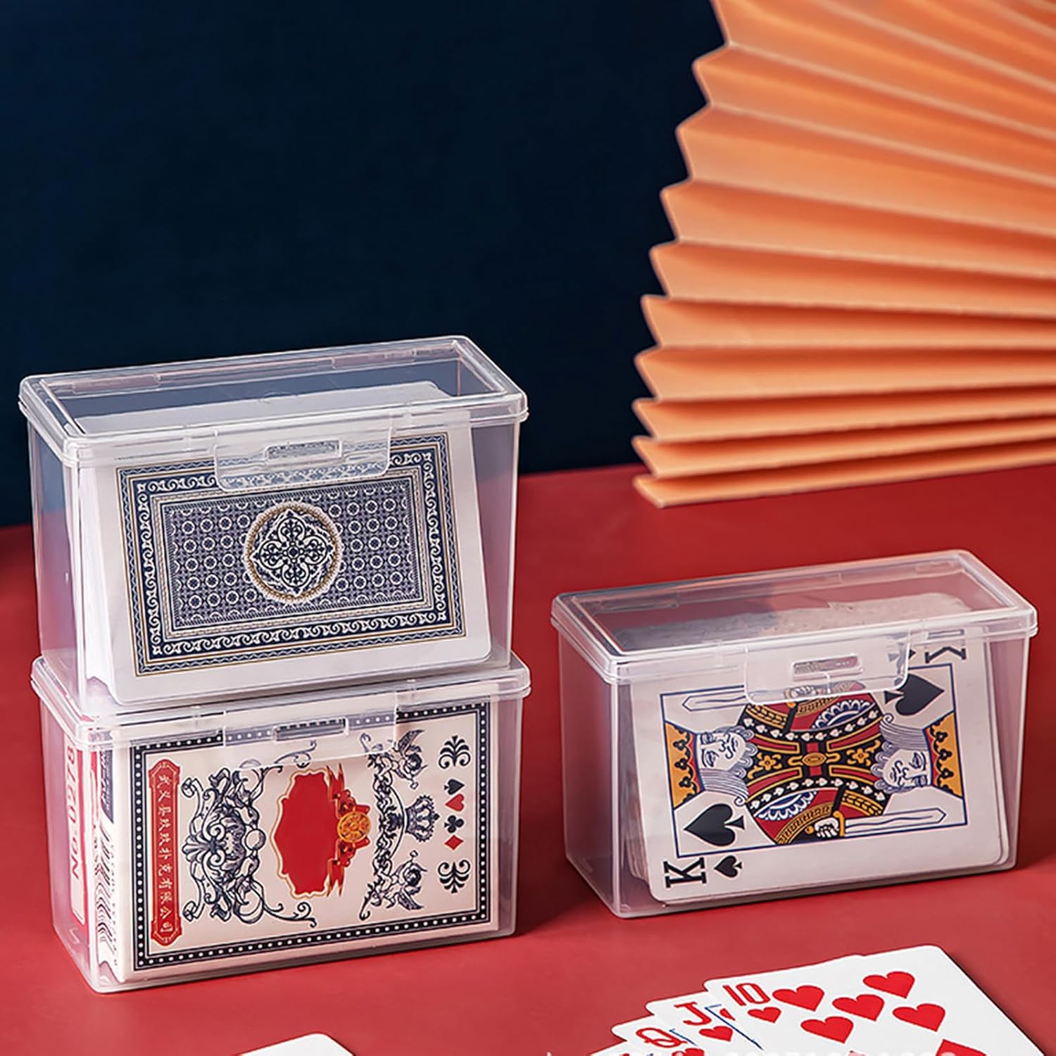 8 Pcs Blank Playing Card Case Storage Box, Empty Flash Card Deck Holder Case Box, Acrylic Clear Game Card Storage Containers for Baseball Trading Bank Business Cards