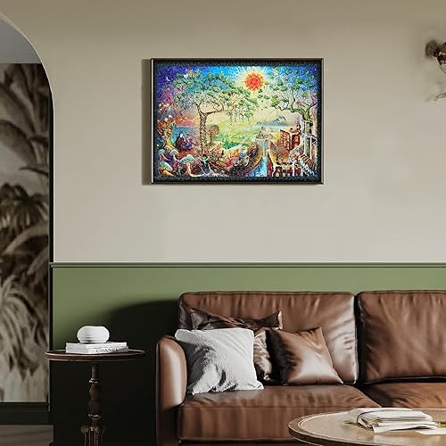 Miniatura 7 de MISITU Rompecabezas de 1000 piezas para adultos, rompecabezas difíciles desafiantes, regalo de Navidad, cumpleaños, juguetes de ciudad de gnomos,