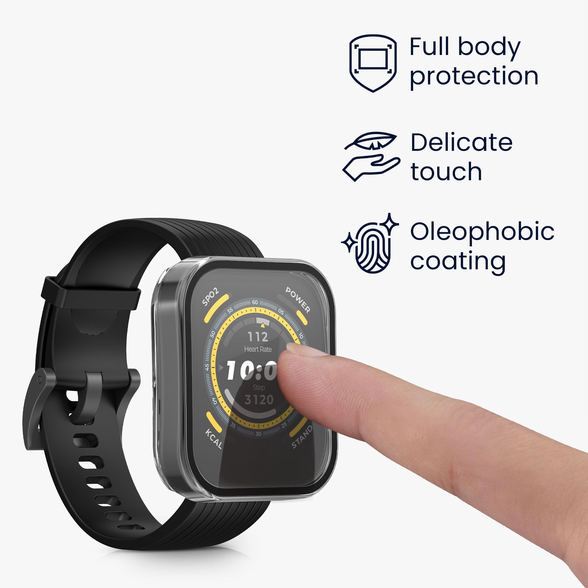 kwmobile Cover Compatible with 22mm Amazfit Bip 6 / Bip 5 Unity/Bip 5 / GTS 3 / Balance 2 / Helio Strap Covers - Image 3