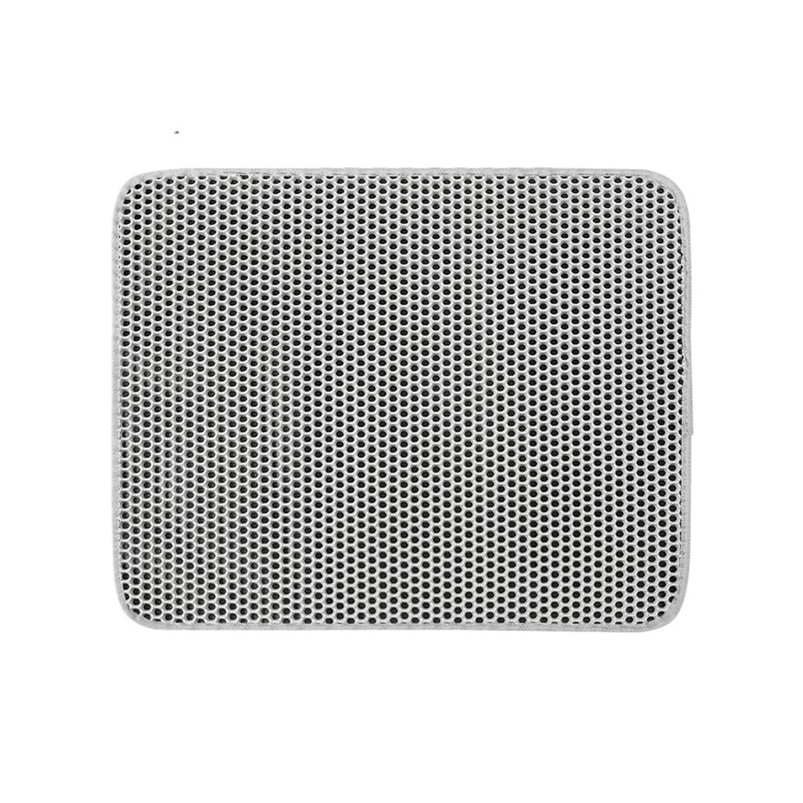 Cat Litter Mat Layer Waterproof Pet Mat Non-slip Sand Cat Pad Washable Bed Mat Clean Pad Pet Clean Supplies(Grey,30cmx45cm)