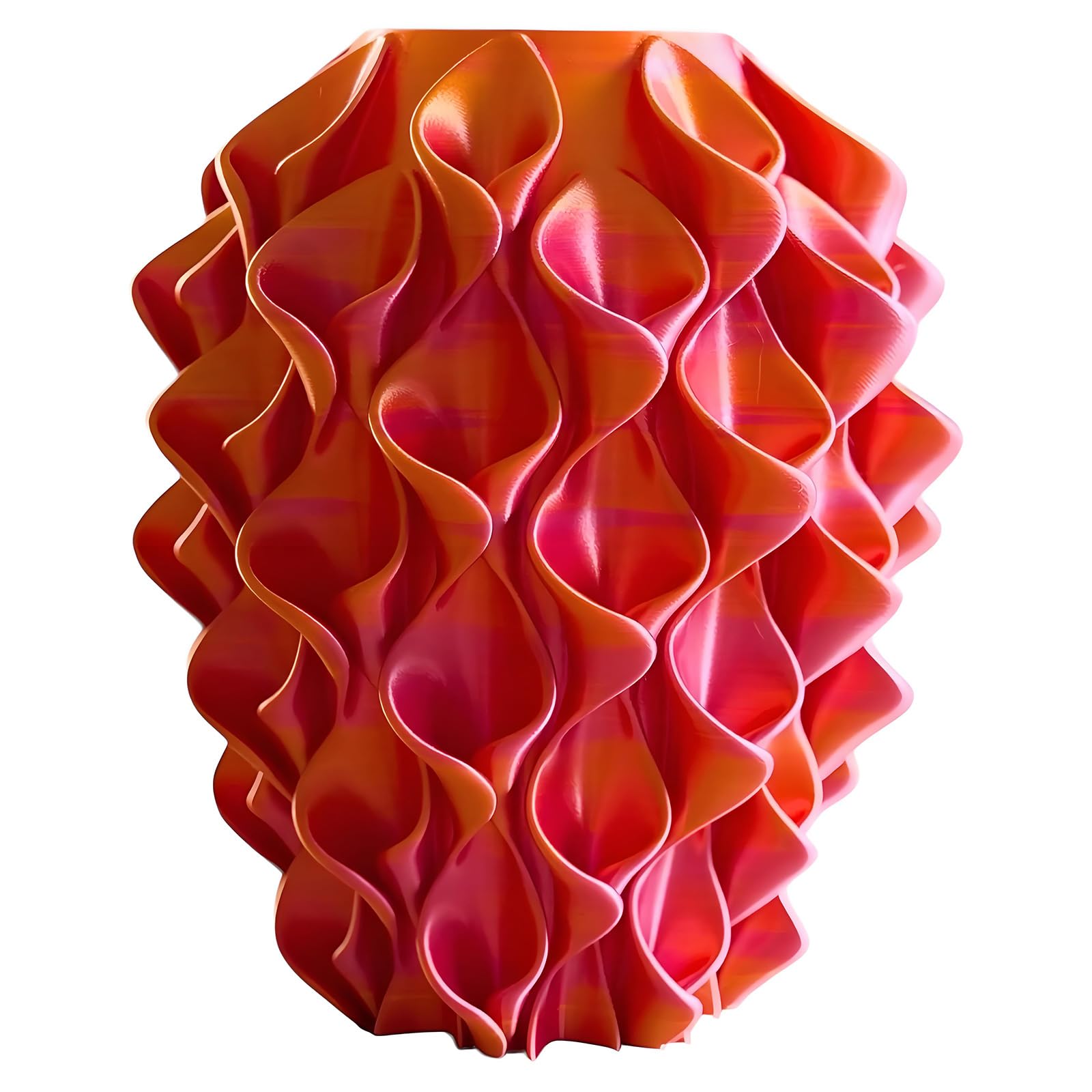 Florero dorado impreso en 3D Jarrón decorativo artístico para escritorio