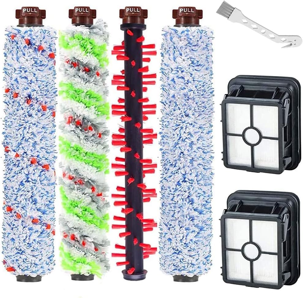 Ytaland Accessories for Bissell Crosswave 3-in-1.1 Multi-Purpose Main Brush + 1 Carpet Brush + 1 Pet Roller Brush + 1 Floor Brush + 2 Filters, for Bissell CrossWave 1866 1785 2052 1713 2225 Vacuum Cleaner