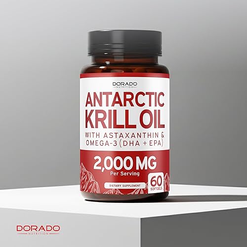 Miniatura 5 de Antarctic Krill Oil Supplement (2000mg Per Serving, 60 Softgels) Krill Oil Omega 3 Supplements with EPA, DHA & Astaxanthin - Premium Phospholipid
