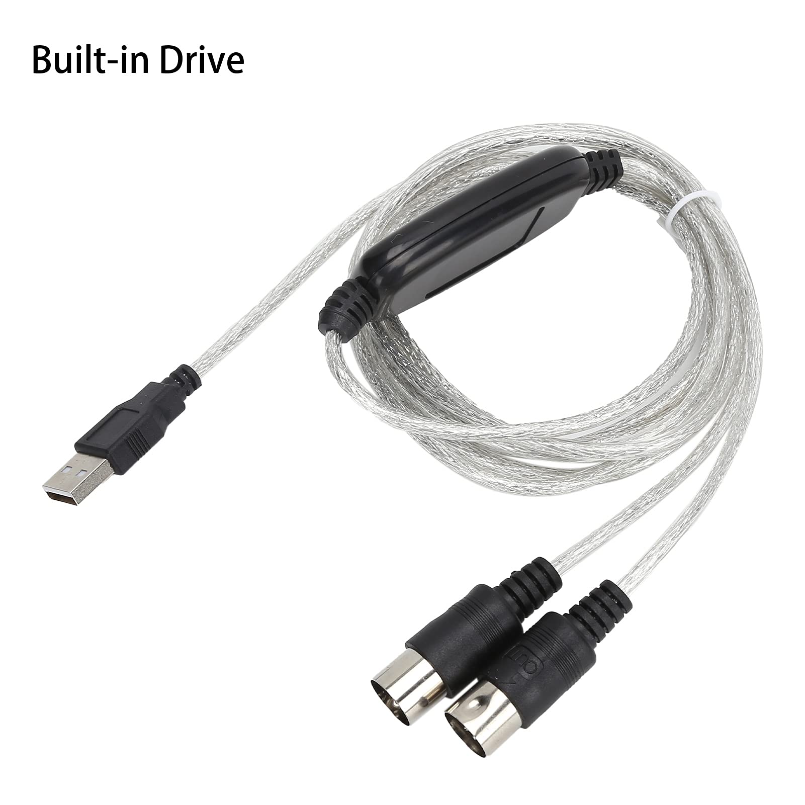 Kabel Midi na USB, wskaźnik LED kabla MIDI ze sterownikiem do podłączenia elektronicznych instrumentów muzycznych do podłączenia syntezatorów