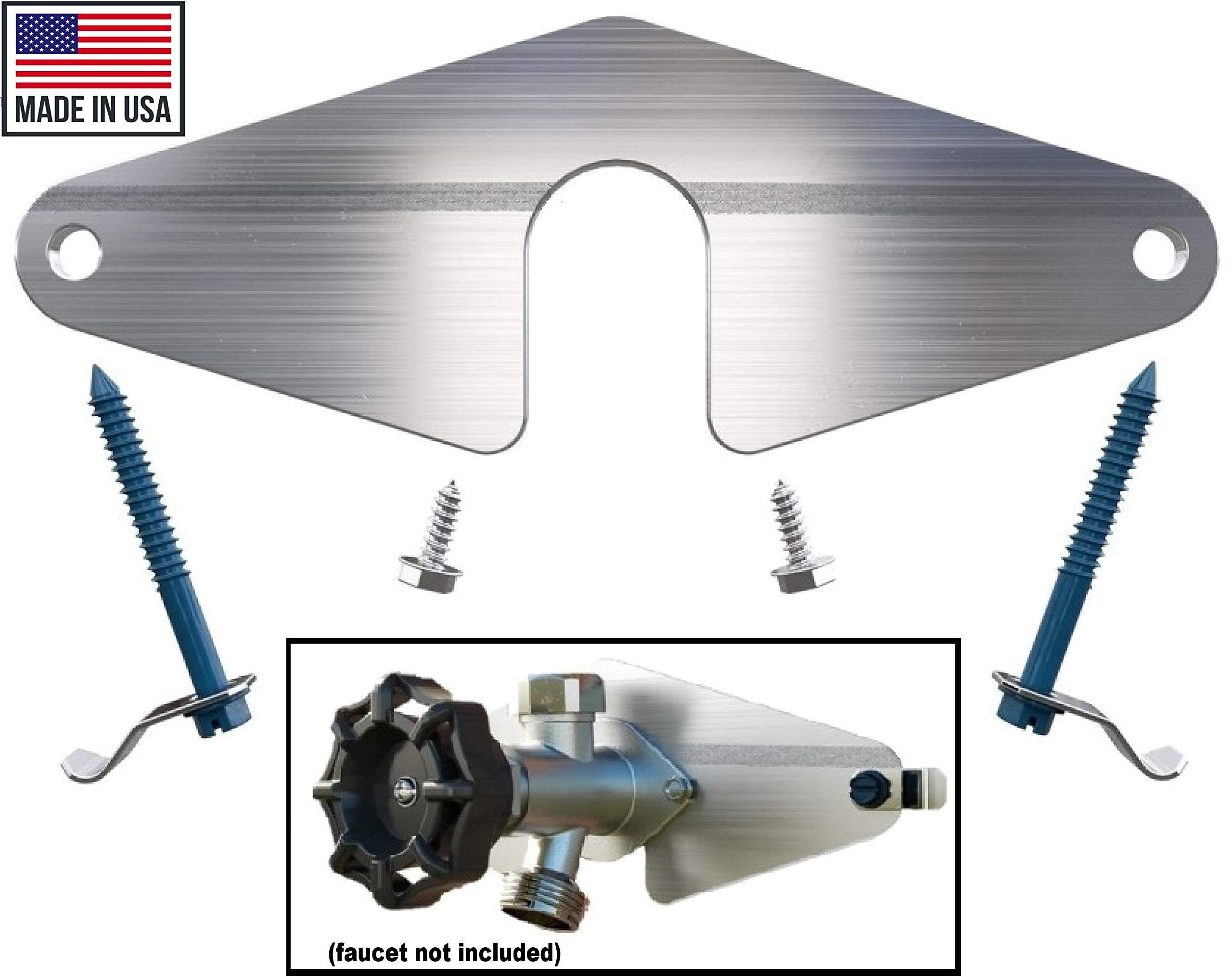 "Hose Bib Buddy" Spigot Mounting Plate Anchor it Without Removing
