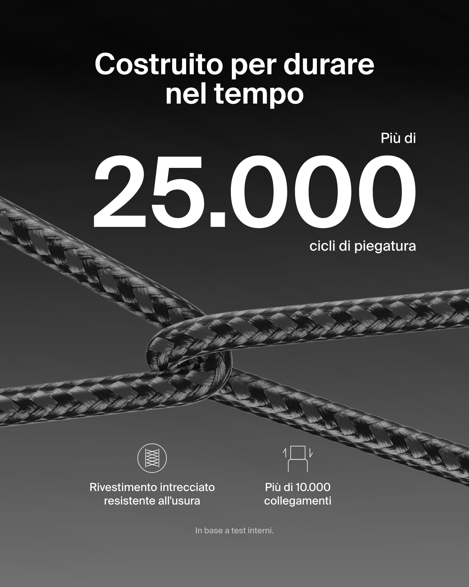 Belkin Confezione da 2 cavi intrecciati da USB-C a USB-C da 1,5 m, 60 W, cavo flessibile per ricarica rapida, cavo Type-C per iPhone 16 e iPhone 15 series, Galaxy S25, Pixel 9, iPad Pro e altri, nero