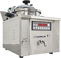 Vista 1 de Freidora a presión comercial de 16L, freidora eléctrica inteligente con 5 preajustes, tubo de calefacción exterior para aceite más saludable