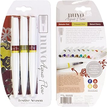 Nuvo Aqua Flow Pens 3/Pkg-Festive Season
