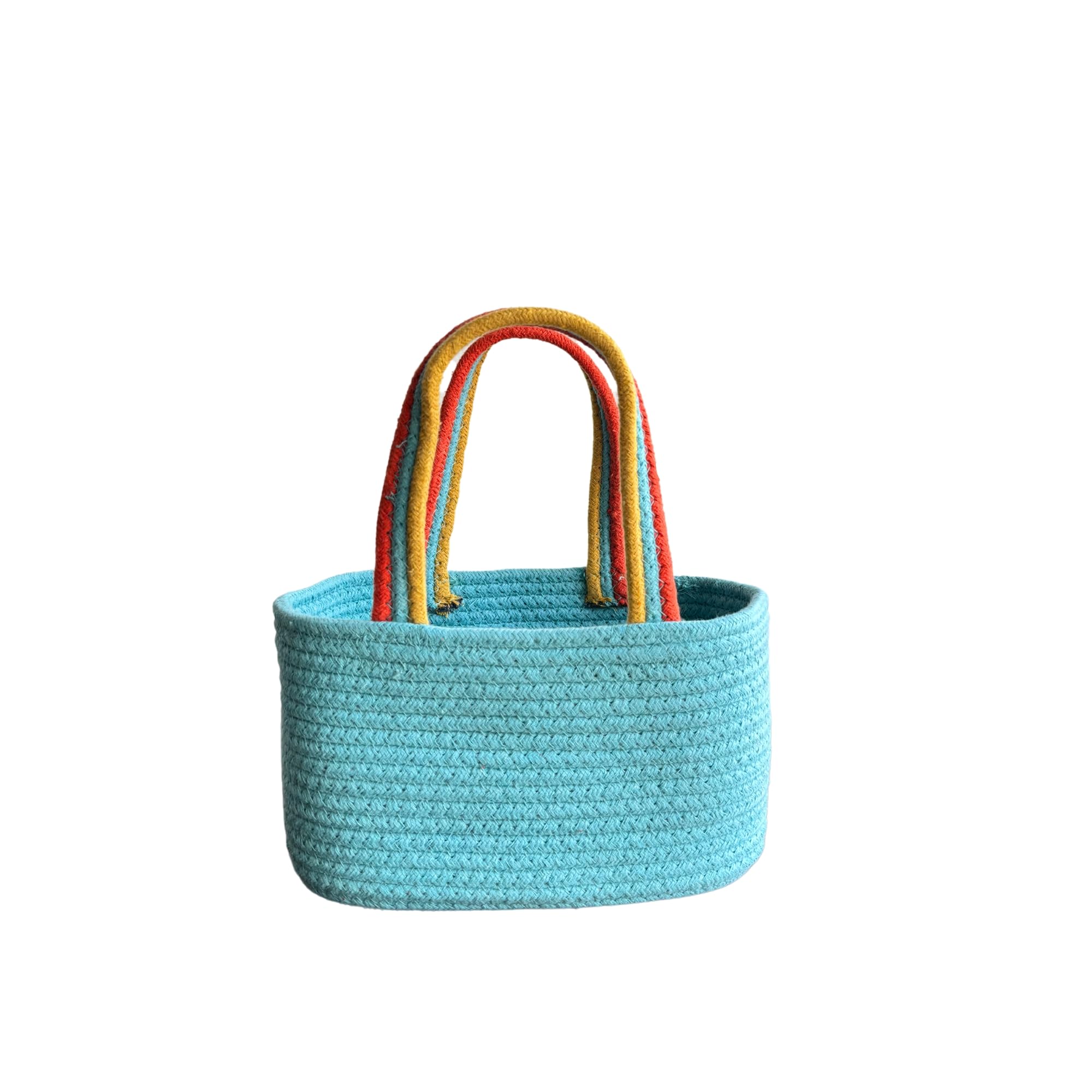 JASMEY HOMES Storage Basket Multipurpose Use for Kitchen Organizer Items and Storage | House Warming Gifts for New Home (2, Lavender & Aqua) 4