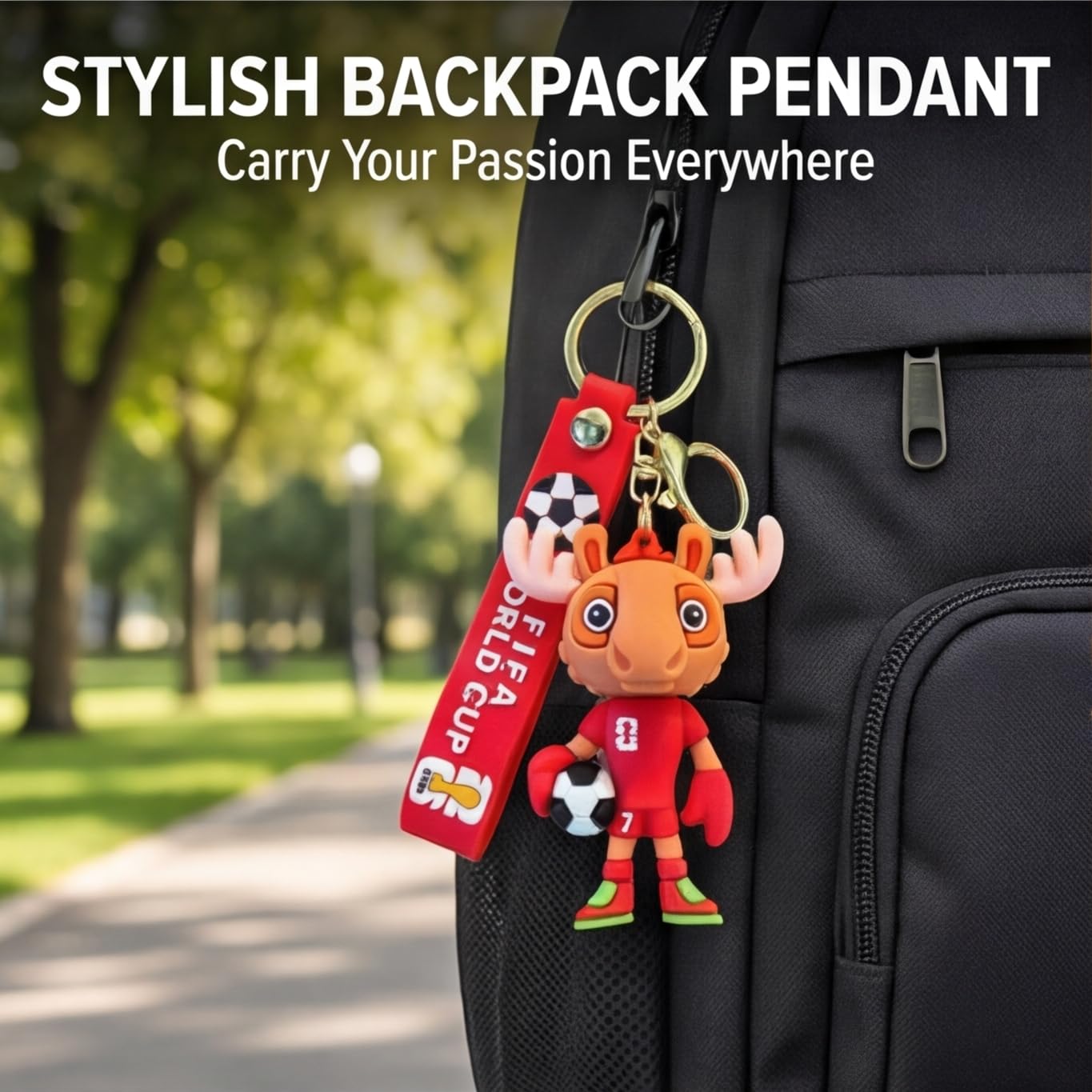 2026 World Cup 3D PVC Cartoon Mascot Keychain – Car Dashboard Decor & Hanging Pendant for Backpack/Keys/Bag, Sports Fan Gift — view 5