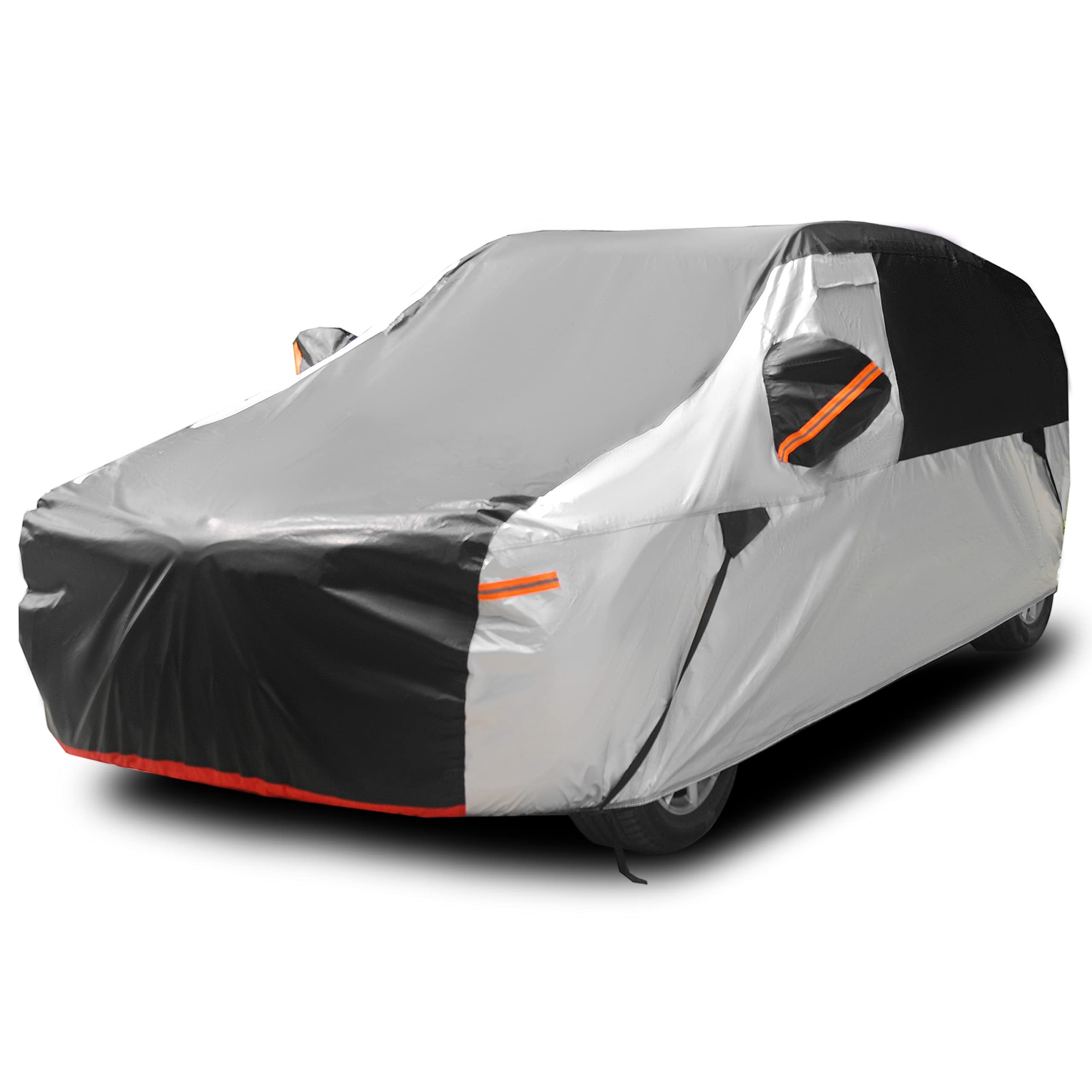 Photo 1 of Car Cover Waterproof All Weather for Automobiles,Outdoor Full Cover Rain Sun UV Protection 6 Layers Full Exterior Covers Universal Fit for Sedan