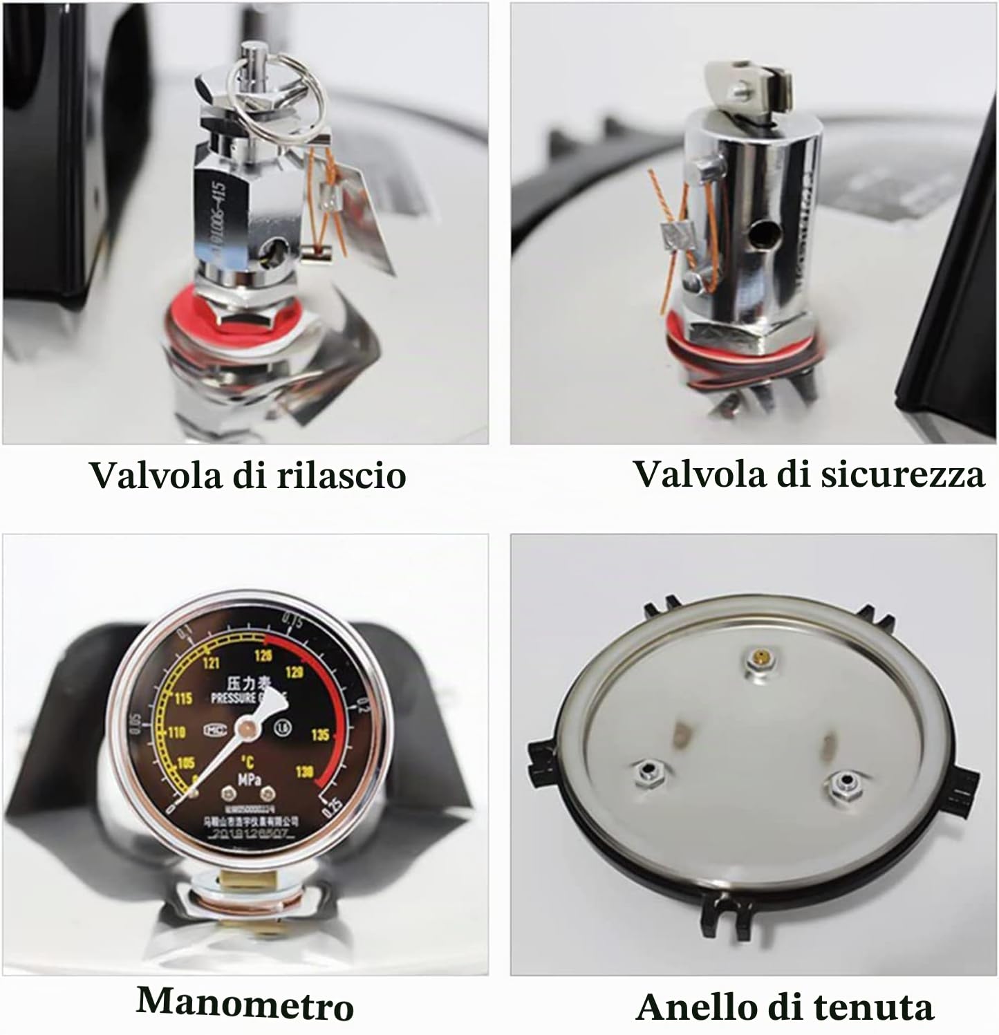 Autoclave sterilizatrice a vapore portatile da 24 L, in acciaio inossidabile, verticale, prevenzione delle ustioni a secco, con tre valvole, attrezzatura per laboratorio
