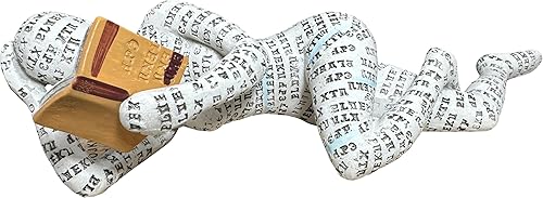 Unbound Decoración para el hogar, lectura de pulpa, estatua de pensador, escultura estética, decoración de habitación, decoración abstracta moderna