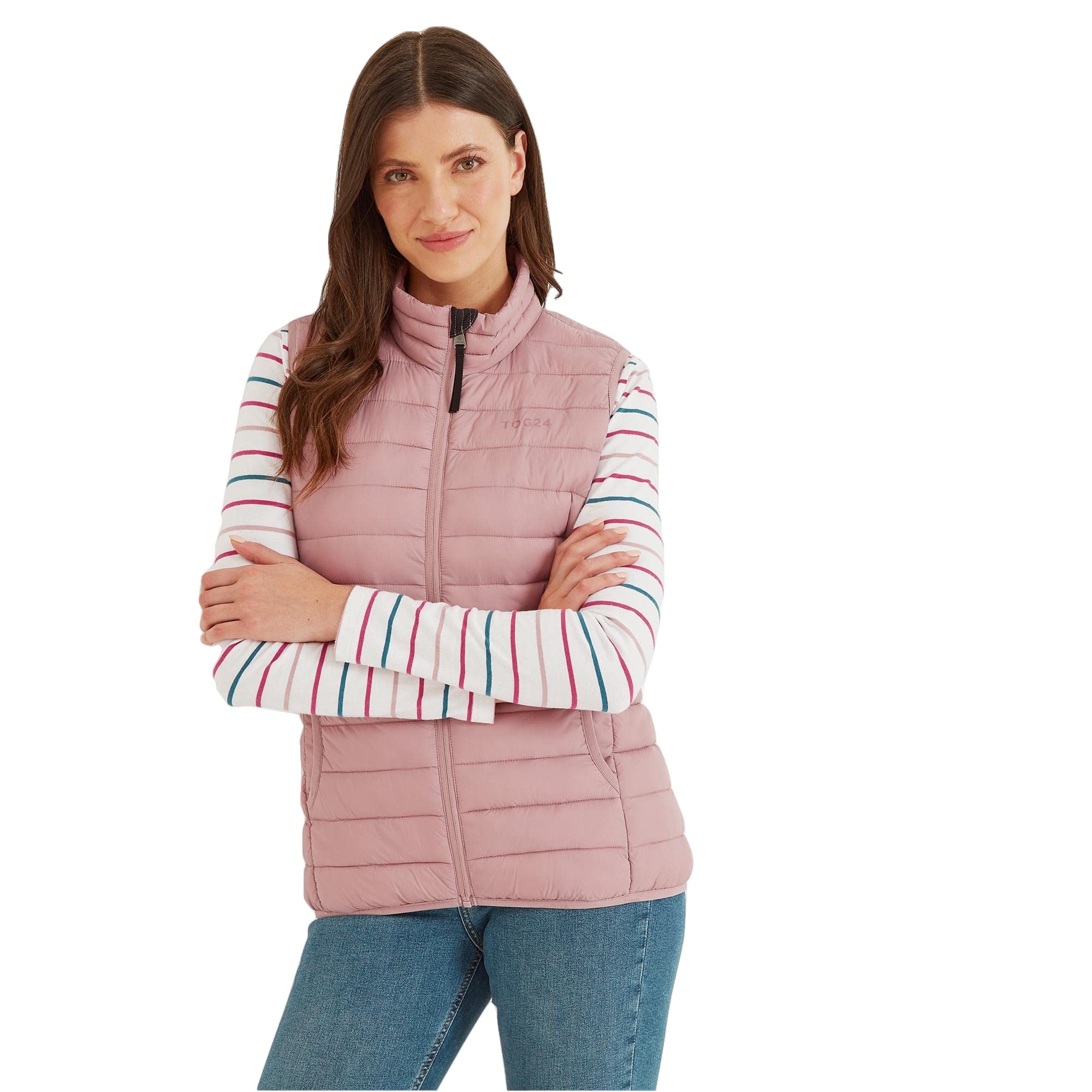 TOG24 Gibson Lightweight Padded Gilet for Women, Ultra Warm, Supersoft, with Eco-Friendly Filling, Wind Resistant, Two Lower Pockets