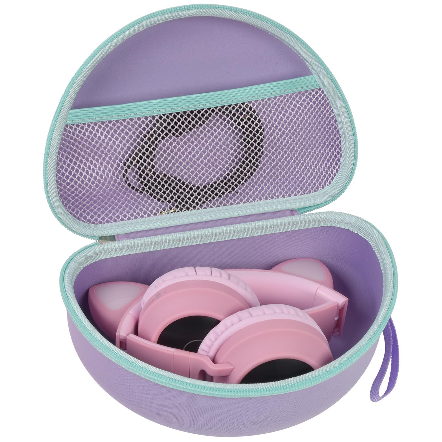 Headphone Case for Riwbox CT-7 Pink/for Jack CT-7S Cat Green 3.5mm/ for iClever IC-HS01/for Picun/for FosPower Bluetooth Wireless Over-Ear Headphones Headset Box Only,Purple