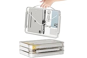 Transparent File Folder Box 4 Pcs