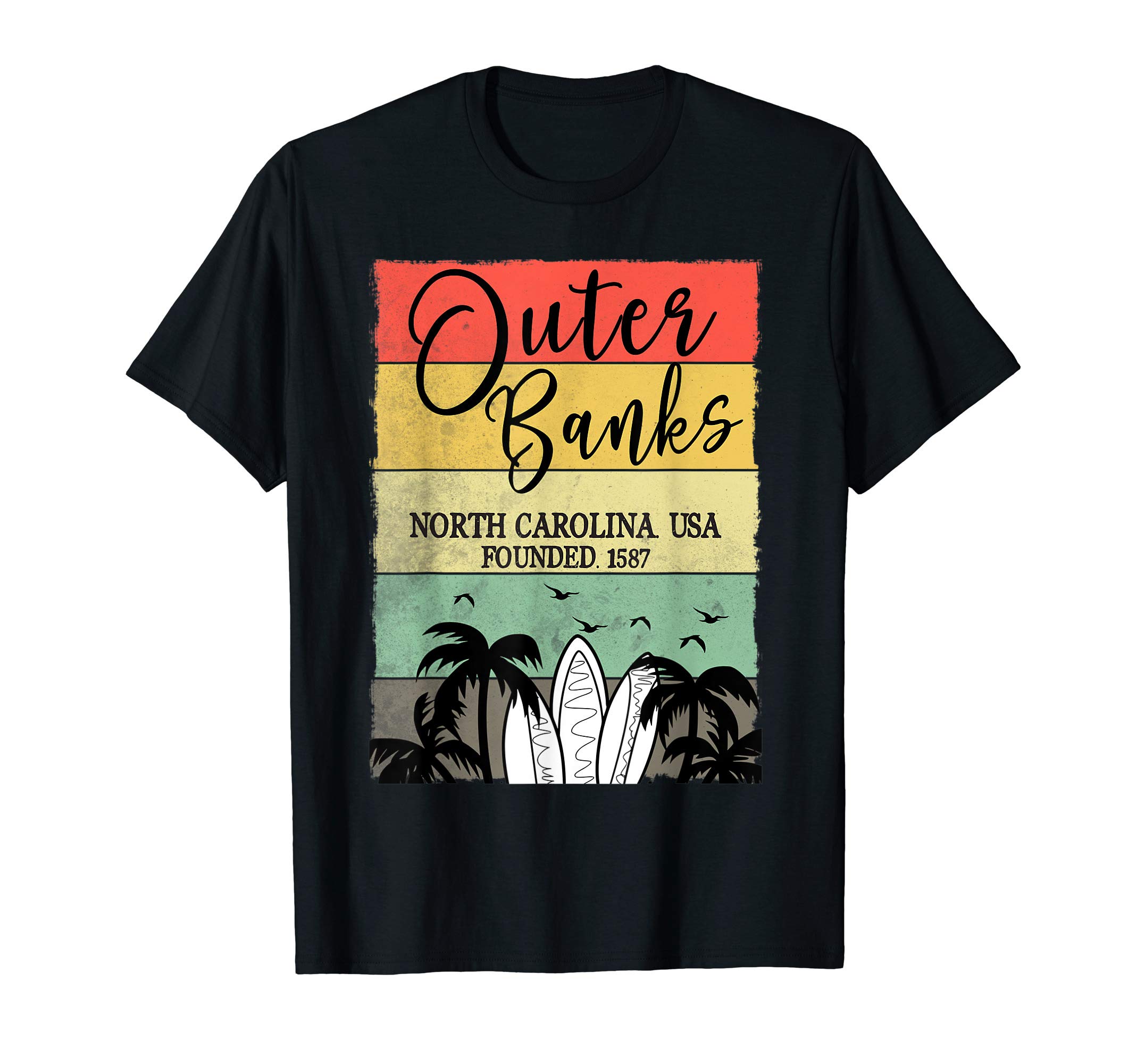 OBX Outer banks North Carolina USA Holiday Vacation Gift T-Shirt