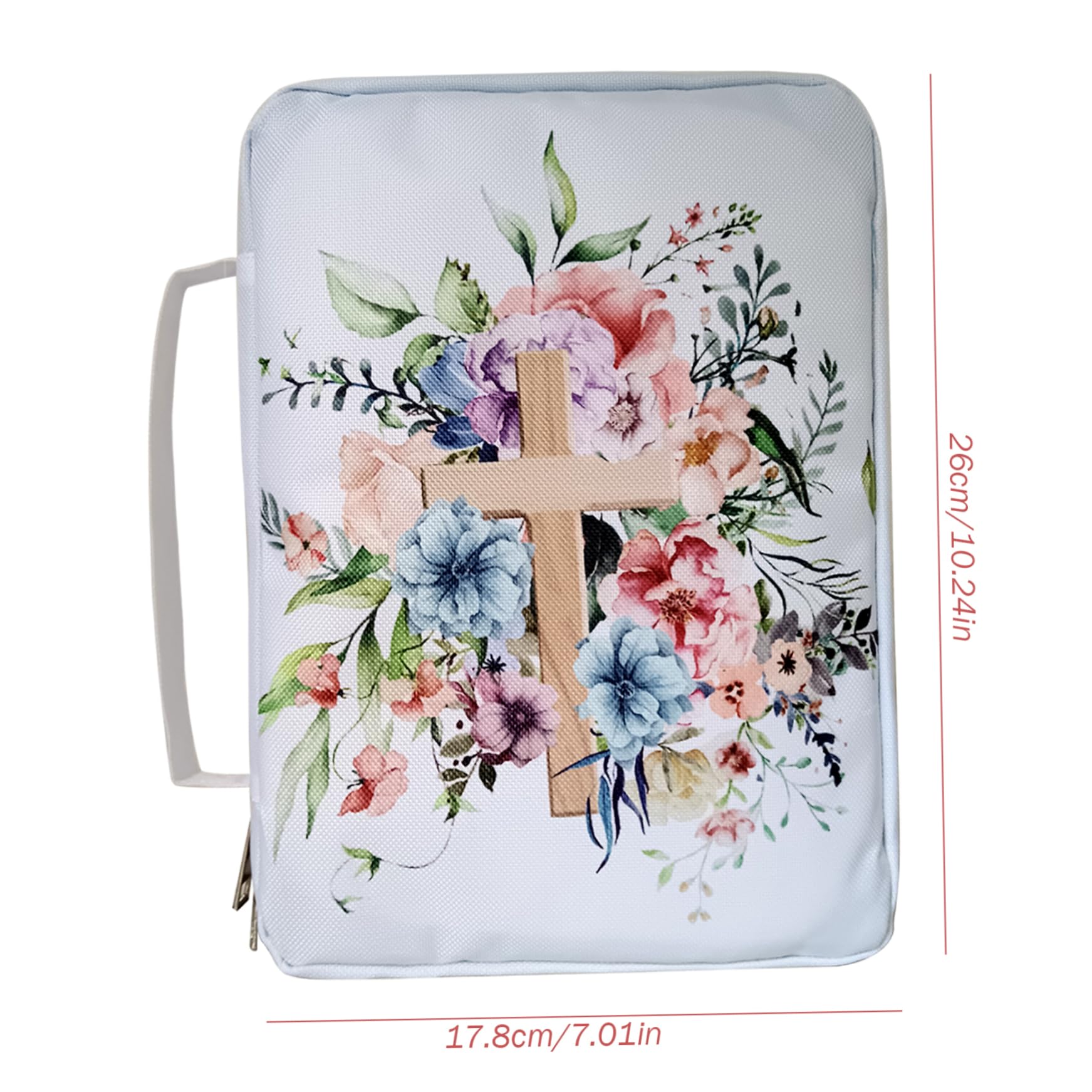 G-LEAF Housse de bible pour femmes et filles, motif floral avec poignée pour Bible de taille standard, 24,1 x 17 x 6,3 cm G-LEAF Housse de bible pour femmes et filles, motif floral avec poignée pour Bible de taille standard, 24,1 x 17 x 6,3 cm
