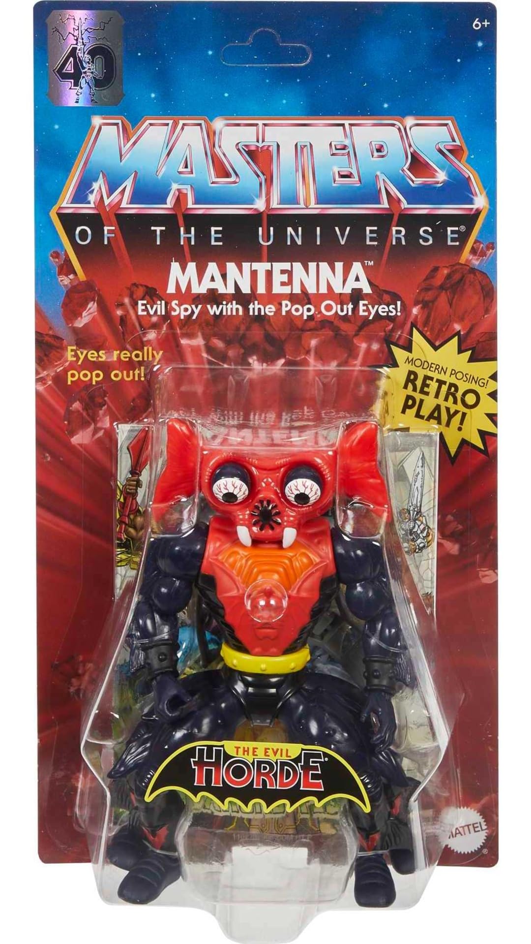 Les Maîtres de l’Univers Figurine Articulée Origins de combat (14 cm) de Mantenna avec 16 points d’articulation, accessoires de combat et une mini BD, à collectionner, Jouet Enfant, Dès 6 ans, HDR98