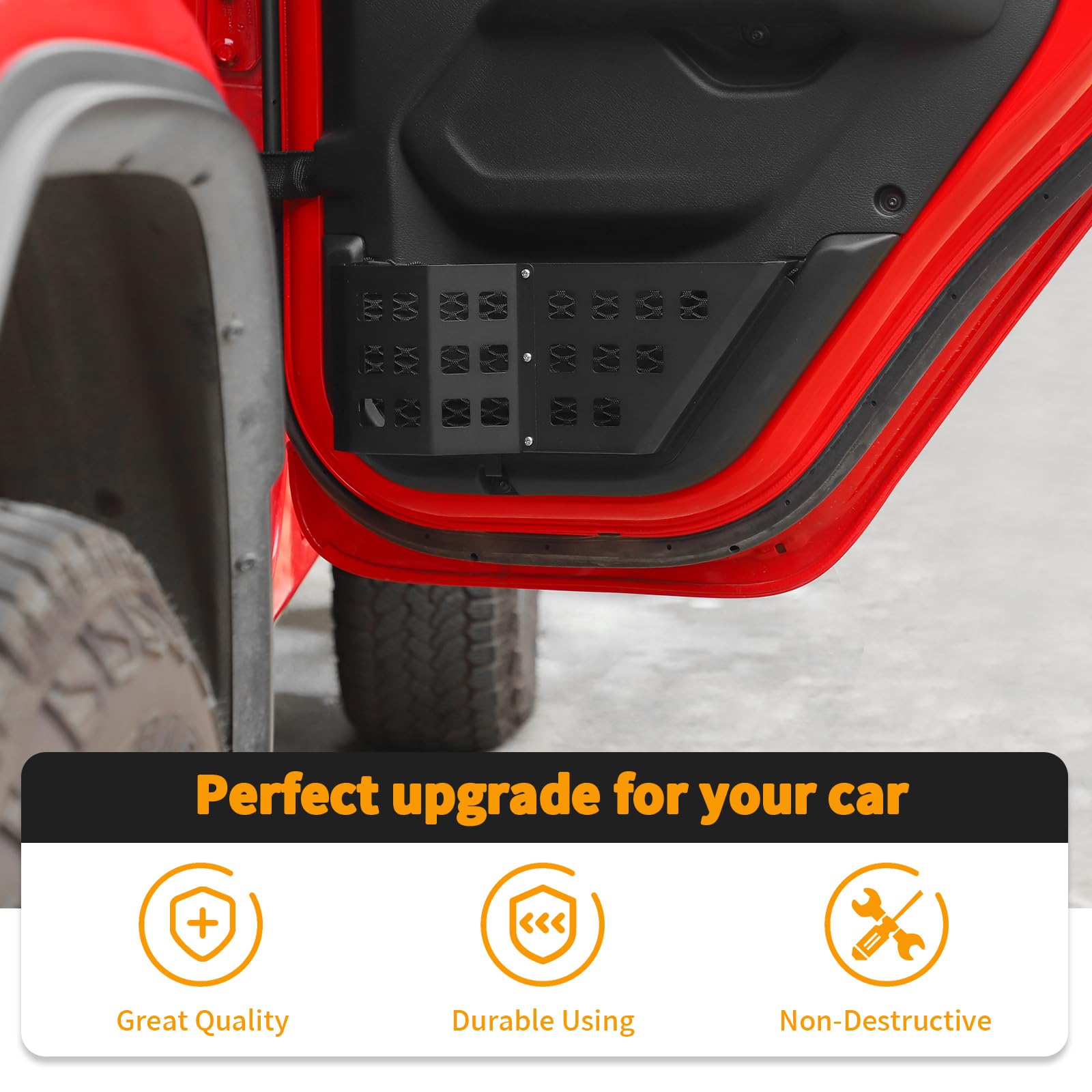 Paire De Coffres De Rangement Aluminium Pour Portières Jeep Wrangler JL/Gladiator JT 2018-2025