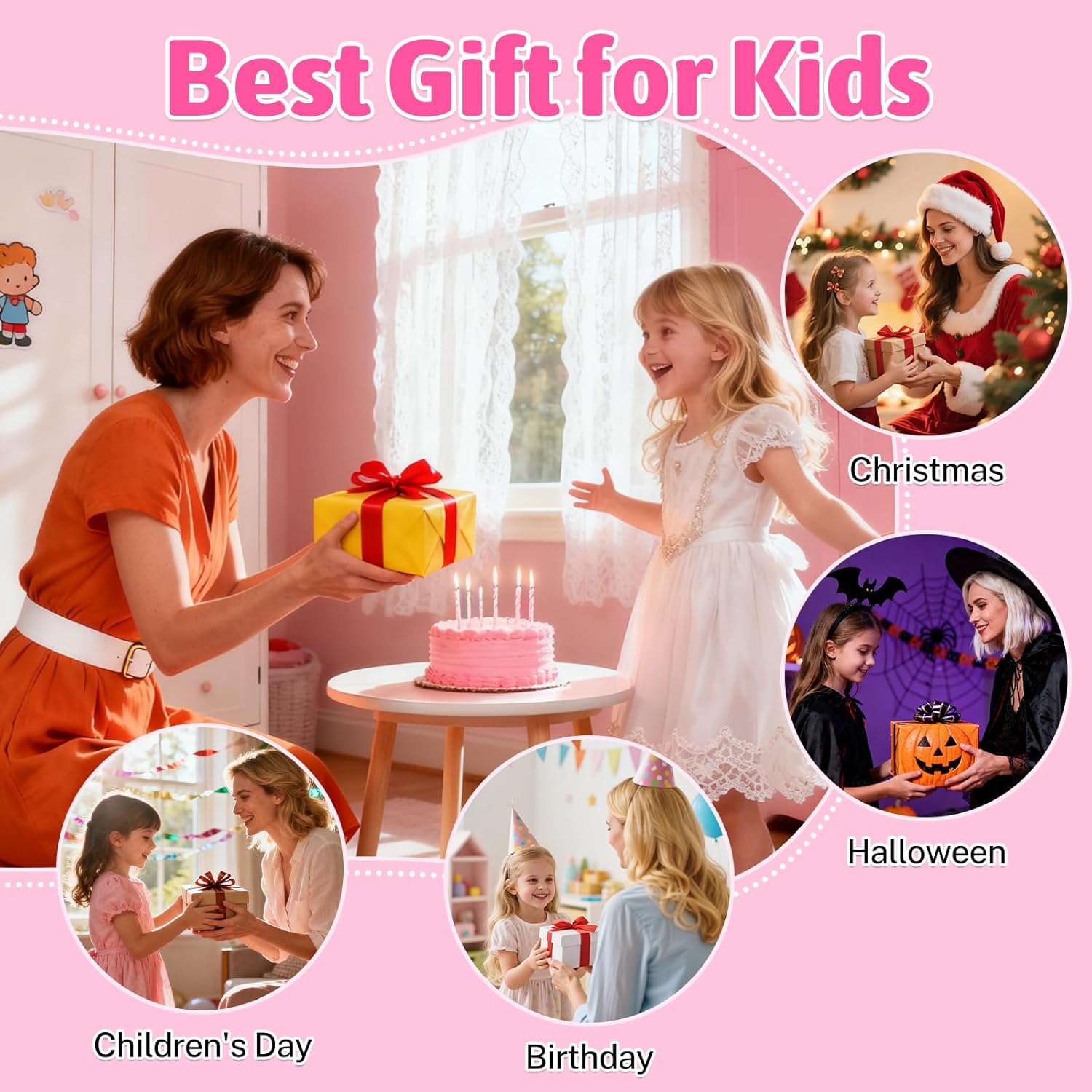 100 Piece Puzzles for Kids Ages 4-6 6-8 8-10, Unicorn Mermaid Fairy Princess Jigsaw Puzzles 100 Pieces Kids Puzzles Ages 3-5 4-6 5-8, Educational Learning Toys Gifts for Girls Boys 4-Pack 15"x10"