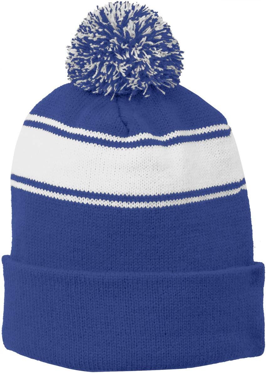TOP HEADWEAR Unisex Men's Women's Stripe Pom Pom Beanie