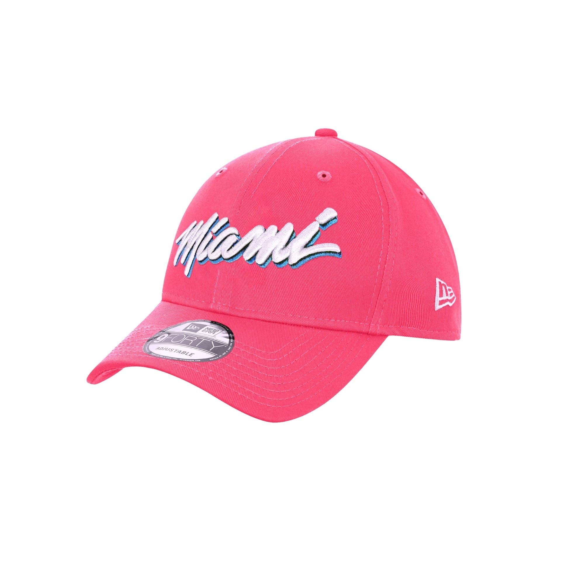 New Era Miami Heat NBA Neon Pink 9Forty Adjustable Snapback Cap