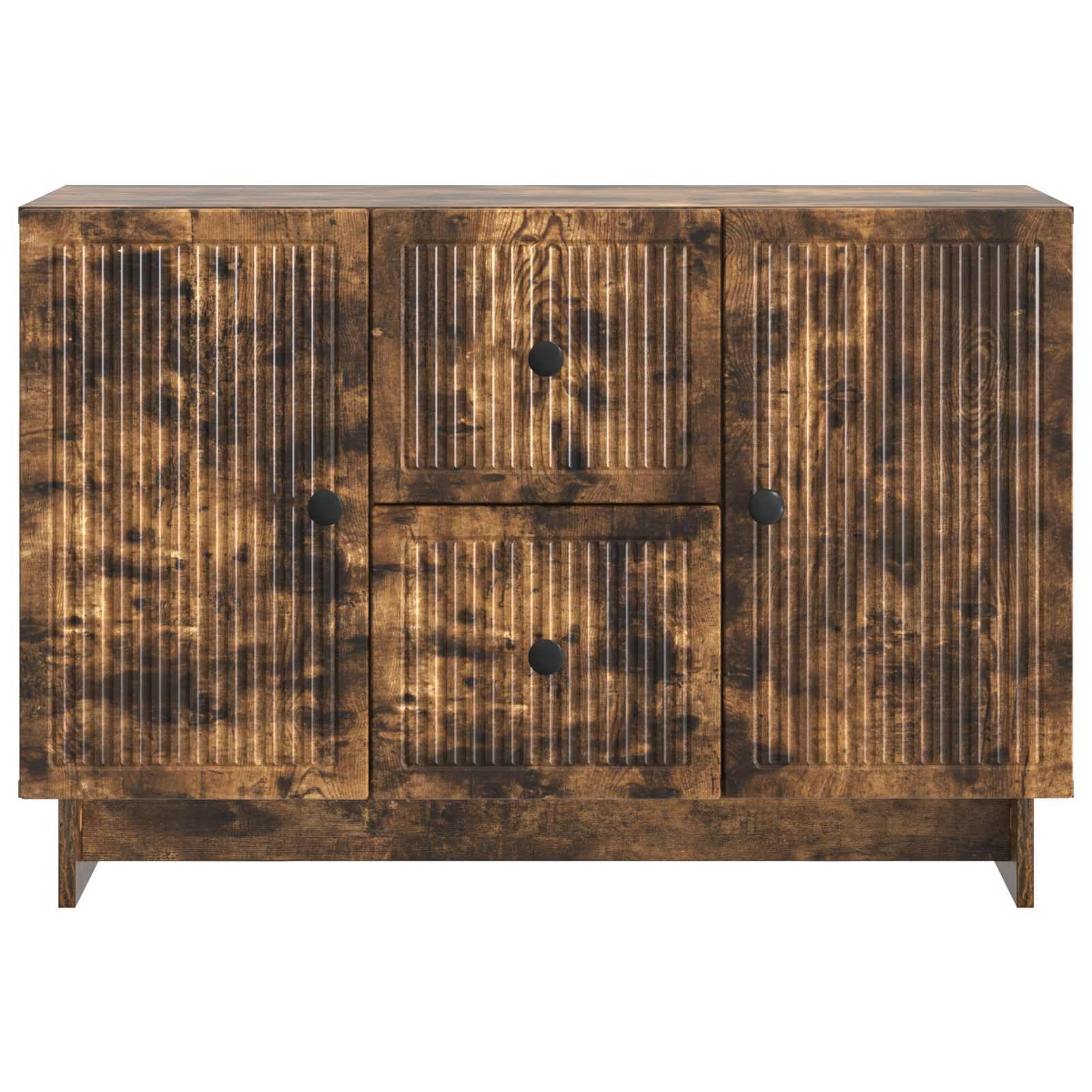 Kredens dąb wędzony 89 x 34,5 x 60 cm materiał drewnopochodny
