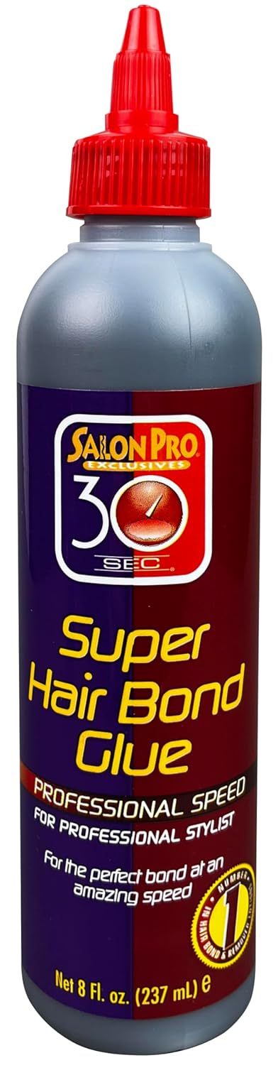 Salon Pro 30 SEC Super Hair Bond Glue Professional Speed 8.0 Fl Oz (Pack of 6)