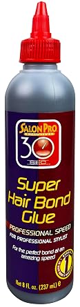 Salon Pro 30 SEC Super Hair Bond Glue Professional Speed 8.0 Fl Oz Pack of 6
