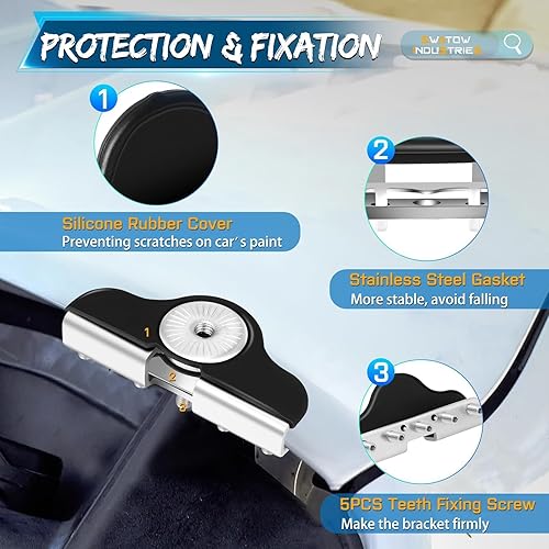 Miniatura 3 de 2 soportes de luz de zanja, soportes de barra de luz de montaje en capó, capó universal de pilar LED, soportes de barra de luz de conducción,