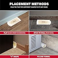 Vista 6 de Catchmaster tablas con pegamento para ratones pequeños e insectos, 75 unidades, trampas para ratones interiores para el hogar, adhesivo pegajoso