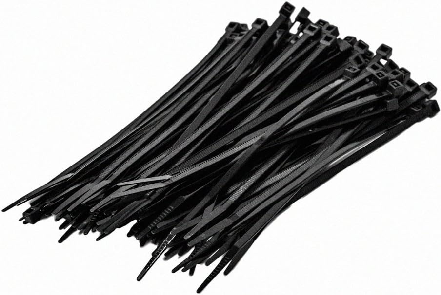 NavePoint 6 Inch Nylon UV Resistant Cable Wire Zip Tie 40 lbs - Black 1000 Pack Lot Pcs Qty